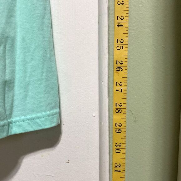 PUSHEEN Tank Top Sleeveless Teal Yellow Cat Applique Beach Print  Womens XL - Picture 4 of 13